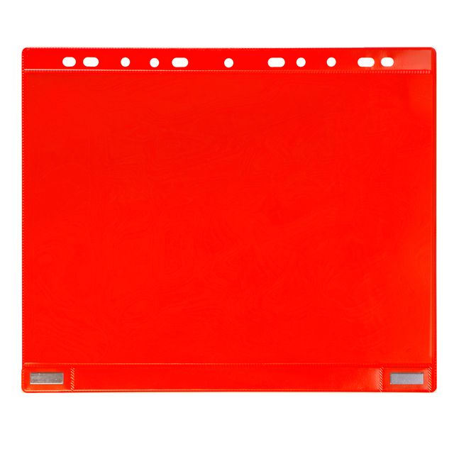 Buste forate - per supporti magnetici ad anelli - A4 - rosso - Djois - conf. 5 …