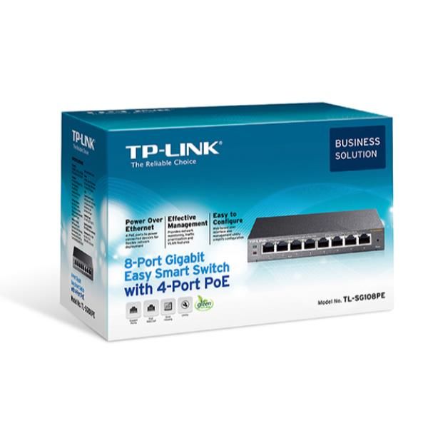 TP-Link Easy Smart TL-SG108PE - Switch - intelligente - 4 x 10/100/1000 (4 PoE)…