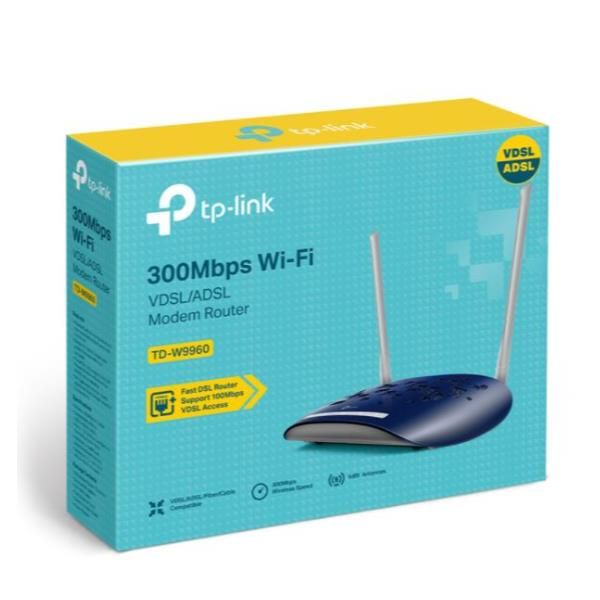 TP-Link TD-W9960 - Router wireless - modem DSL - switch a 4 porte - 802.11b/g/n…