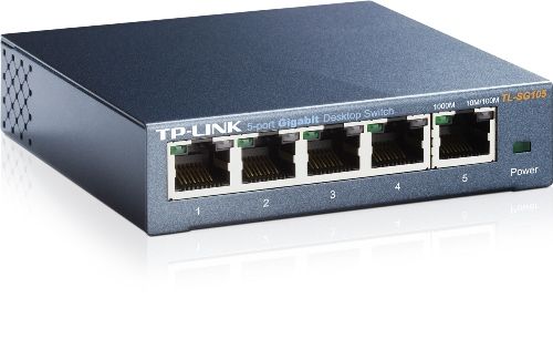TP-Link TL-SG105 5-Port Metal Gigabit Switch - Switch - unmanaged - 5 x 10/100/…