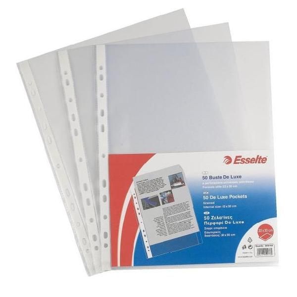 Buste forate CopySafe - DeLuxe - liscio - 22 x 30 cm - trasparente - Esselte - …