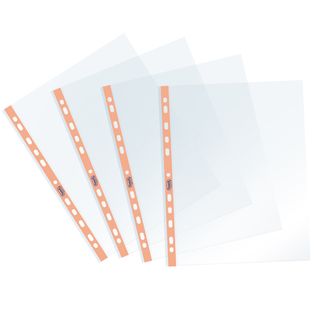 Buste forate Pastel - c/ banda - liscia - 22 x 30 cm - arancio - Favorit - conf…