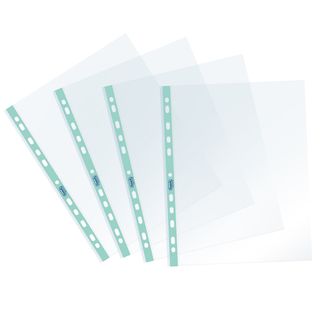 Buste forate Pastel - c/ banda - liscia - 22 x 30 cm - azzurro - Favorit - conf…