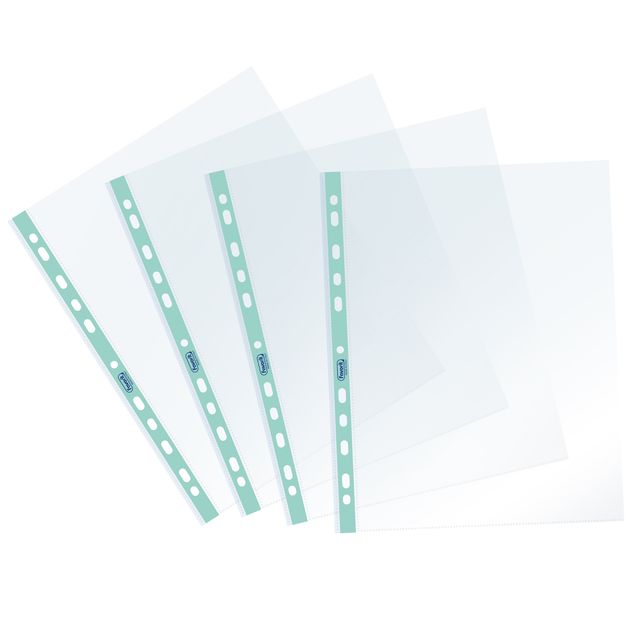Buste forate Pastel - c/ banda - liscia - 22 x 30 cm - azzurro - Favorit - conf…