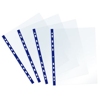 Buste forate Sprint - c/ banda - liscia - 22 x 30 cm - blu - Favorit - conf. 25…