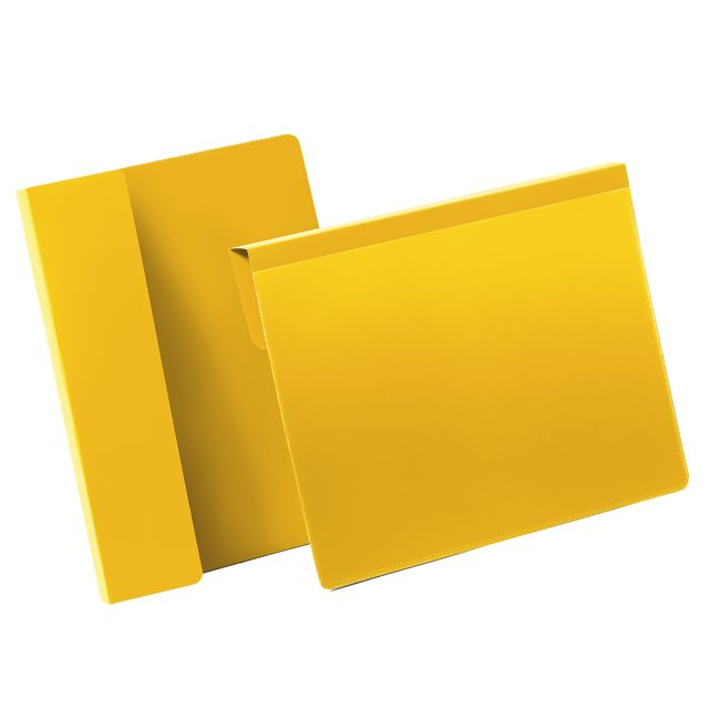 Buste identificative - con aletta pieghevole - A5 orizzontale - giallo - Durabl…