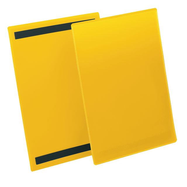 Buste identificative - con bande magnetiche - A4 verticale - giallo - Durable -…