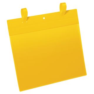 Buste identificative - con fascette di aggancio - A4 orizzontale - giallo - Dur…