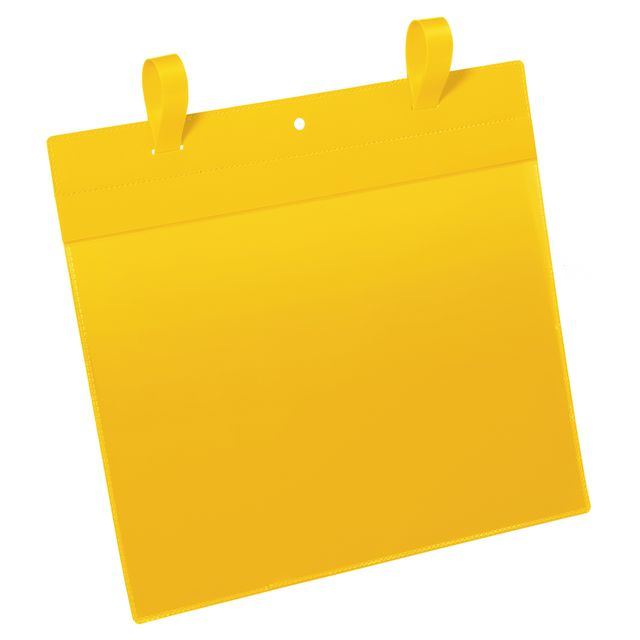 Buste identificative - con fascette di aggancio - A4 orizzontale - giallo - Dur…