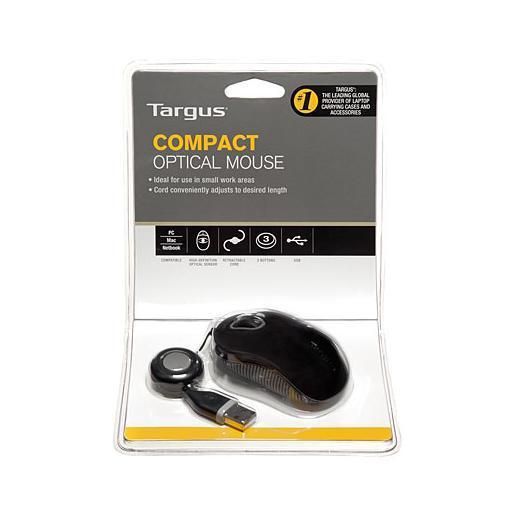 Targus - Mouse - per destrorsi e per sinistrorsi - ottica - 3 pulsanti - cablat…