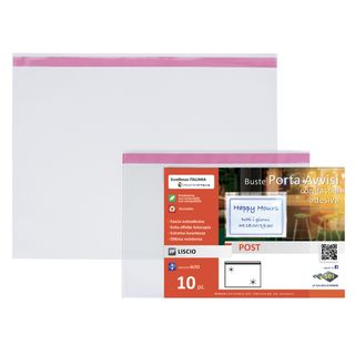 Buste porta avvisi orizzontali - A5 - 21 x 15 cm - trasparente - Sei Rota - con…
