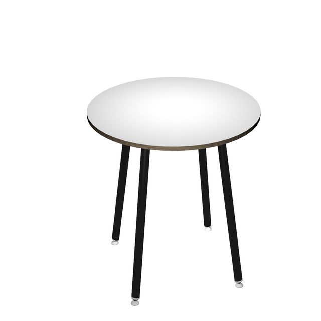 Tavolo alto tondo - diametro 100 - H 105 cm - nero/bianco