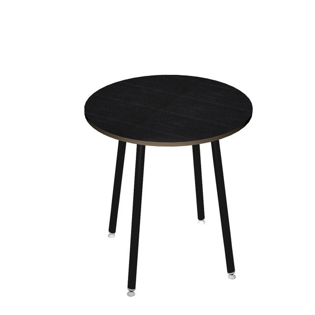 Tavolo alto tondo - diametro 100 - H 105 cm - nero/nero venato