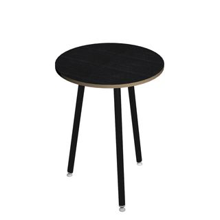 Tavolo alto tondo Skinny Metal - diametro 80 - H 105 cm - nero/nero venato