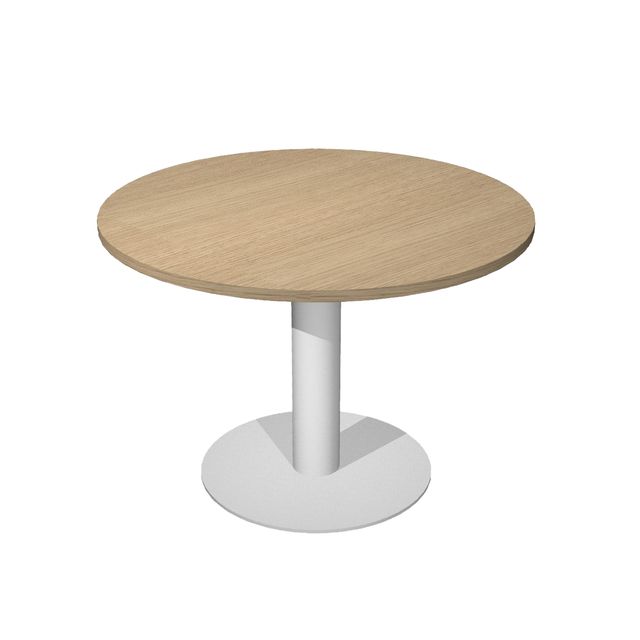 Tavolo riunione Agorà Direction - tondo - diametro 80 cm - H 73 cm - gamba meta…