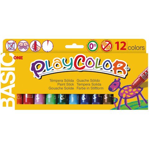 Tempera solida in stick Playcolor - 10gr - colori assortiti - Instant - astucci…