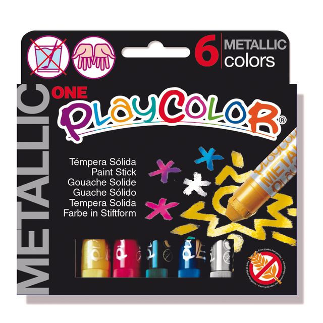 Tempera solida in stick Playcolor - 10gr - colori assortiti - Instant - astucci…