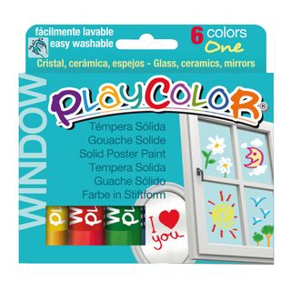 Tempera solida in stick Playcolor - 10gr – colori per vetro – colori assortiti …