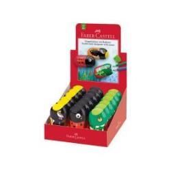 Temperamatite Animals con contenitore - 2 fori - con serbatoio e gomma assortit…