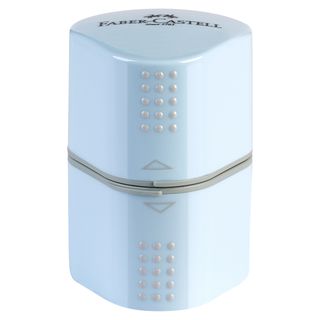 Temperamatite Grip 2001 con contenitore - 3 fori - sky blue - con doppio serbat…