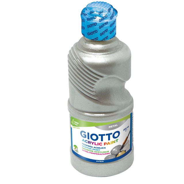 Tempere a base acrilica GIOTTO Acrylic Paint flacone 250 ml argento F53390000