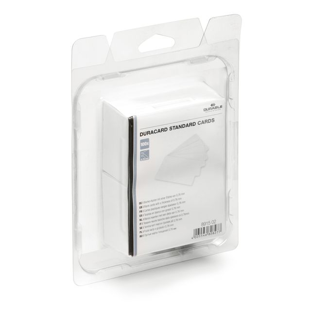 Tessere bianche per stampante Duracard ID 300 - spessore 0,76 mm - 54 x 86 mm -…