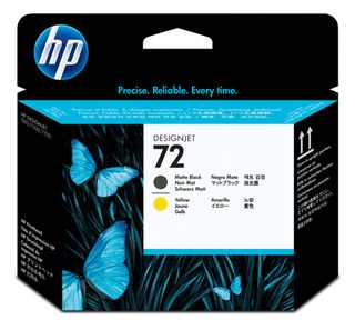 Testina di stampa HP 72 nero opaco e giallo
