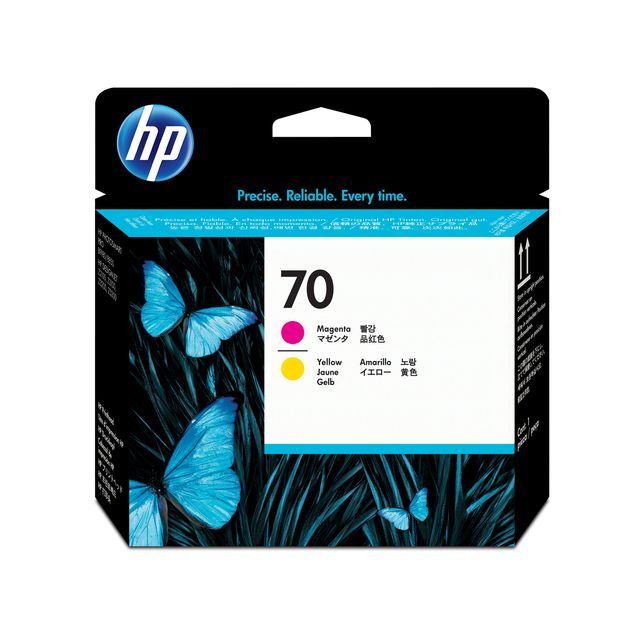 Testina  di   stampa  HP  70,  magenta  e  giallo