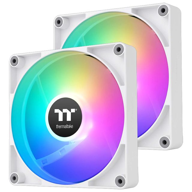 Thermaltake CT120 Reverse ARGB Sync PC Cooling Fan White (2-Fan Pack)