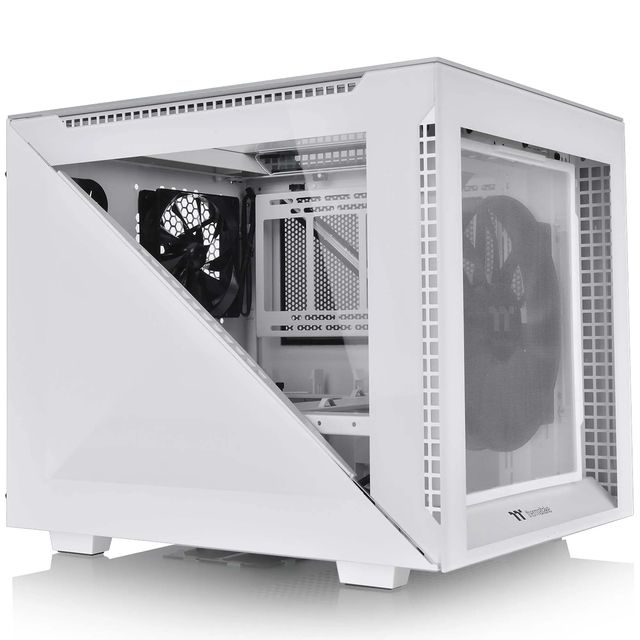 Thermaltake Divider 200 TG Snow - Micro case - micro ATX - pannello laterale fi…