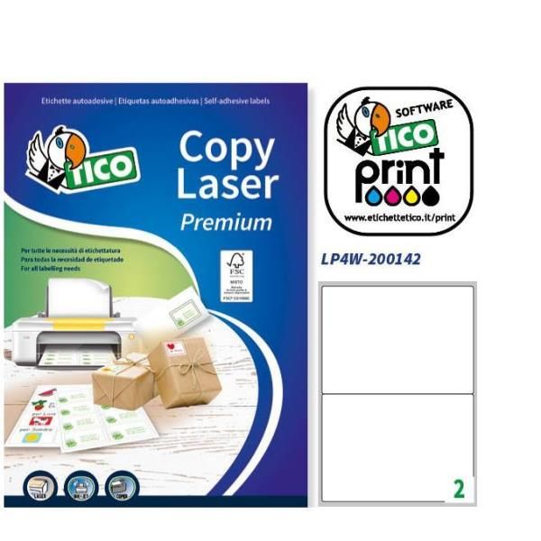 Tico Copy Laser Premium - Autoadesivo - bianco - 200 x 142 mm 200 etichette (10…