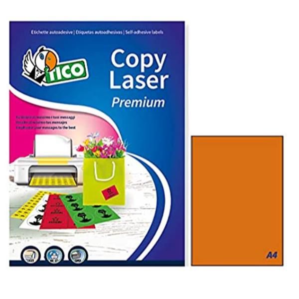 Tico Copy Laser Premium - Carta - adesivo permanente - arancione fluorescente -…