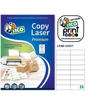 Tico Copy Laser Premium - Carta - adesivo permanente - bianco opco - 105 x 37 m…
