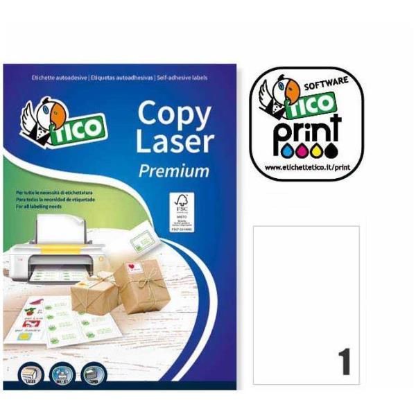 Tico Copy Laser Premium - Carta - adesivo permanente - bianco opco - A4 (210 x …