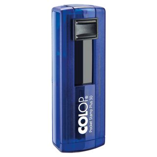 Timbro Pocket Stamp Plus 30 - 18 x 47 mm - 5 righe - autoinchiostrante - blu in…
