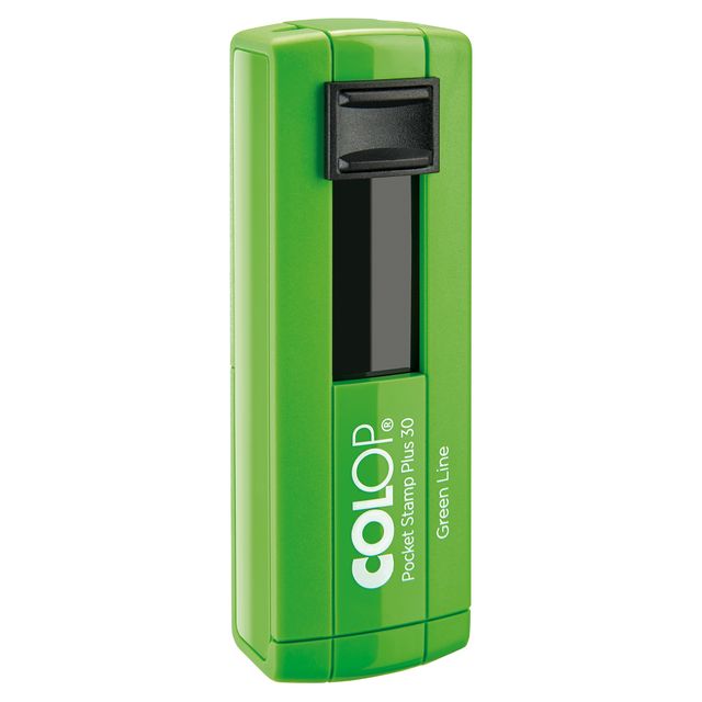 Timbro Pocket Stamp Plus 30 - 18 x 47 mm - 5 righe - autoinchiostrante - verde …
