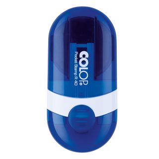 Timbro Pocket Stamp R40 - diametro 40 mm - 5 righe - autoinchiostrante - blu - …