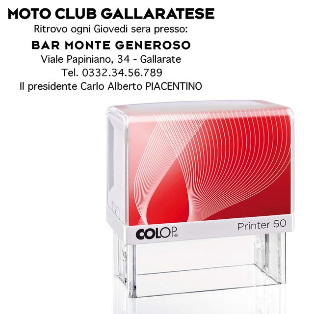 Timbro rettangolare Colop Printer G750 30x69 mm bianco - PR50G7.BI