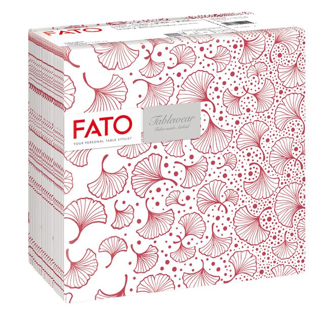 Tovagliolo linea AirLaid - carta - 40 x 40 cm - biloba/bordeaux - Fato - conf. …