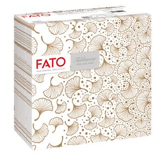 Tovagliolo linea AirLaid - carta - 40 x 40 cm - biloba/nocciola - Fato - conf. …