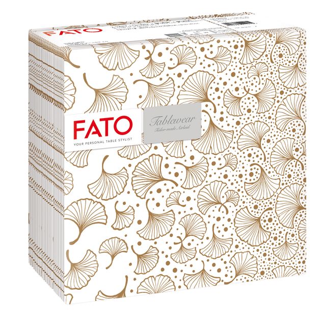 Tovagliolo linea AirLaid - carta - 40 x 40 cm - biloba/nocciola - Fato - conf. …