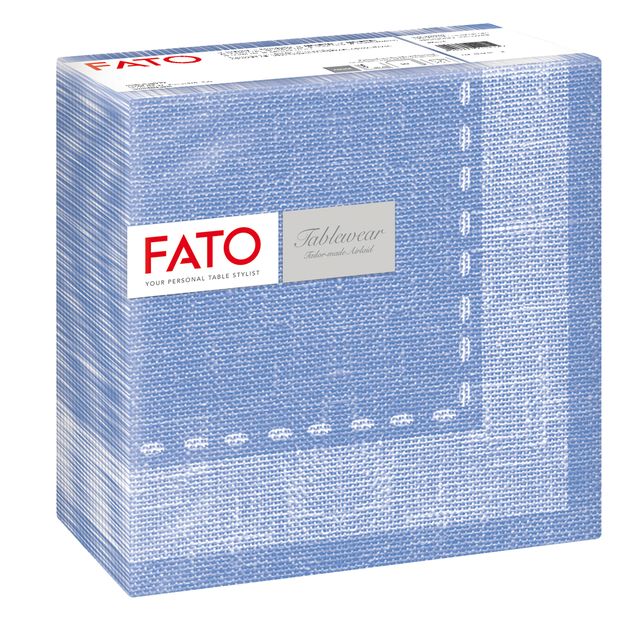 Tovagliolo linea AirLaid - carta - 40 x 40 cm - cachemire/blu - Fato - conf. 50…