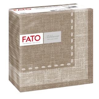 Tovagliolo linea AirLaid - carta - 40 x 40 cm - cachemire/caffè - Fato - conf. …
