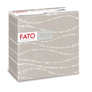 Tovagliolo linea AirLaid - carta - 40 x 40 cm - perla / tortora - Fato - conf. …