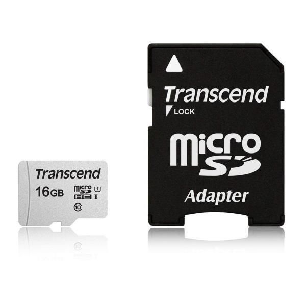 Transcend 300S - Scheda di memoria flash (adattatore in dotazione) - 16 GB - UH…