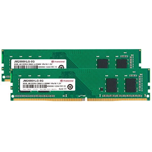 Transcend JetRAM - DDR4 - kit - 16 GB: 2 x 8 GB - DIMM 288-PIN - 2666 MHz / PC4…