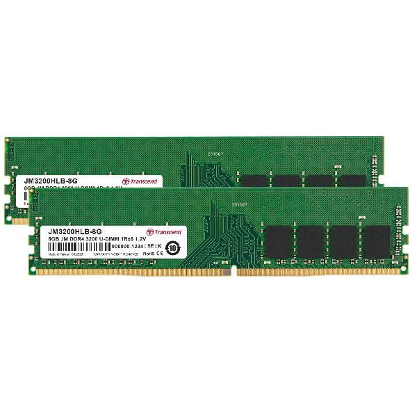 Transcend JetRAM - DDR4 - kit - 16 GB: 2 x 8 GB - DIMM 288-PIN - 3200 MHz / PC4…