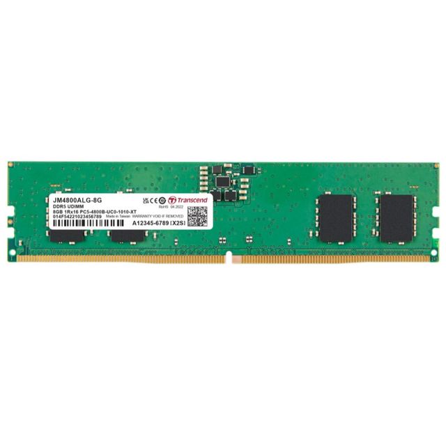 Transcend JetRAM - DDR5 - modulo - 8 GB - DIMM 288-PIN - 4800 MHz / PC5-38400 -…