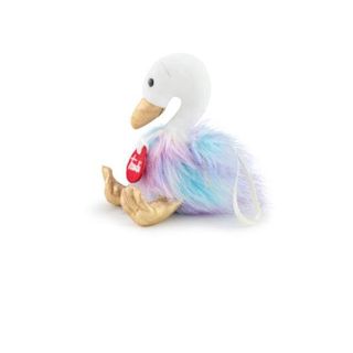 Trudi Charm Pompon - Swan - bianco, blu, rosa, oro