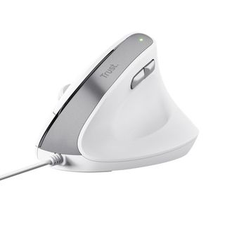 Trust BAYO II MOUSE ERGONOMICO VERTICALE - 50% PLASTICA RICICLATA - BIANCO